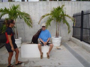Seals just love me! At Atlantis Resort